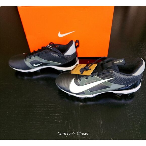 Nike Other - Nike Alpha Menace 4 Shark Football Cleats FN0028 Blk/Wht/Gray Smoke Sz.12 NWOB